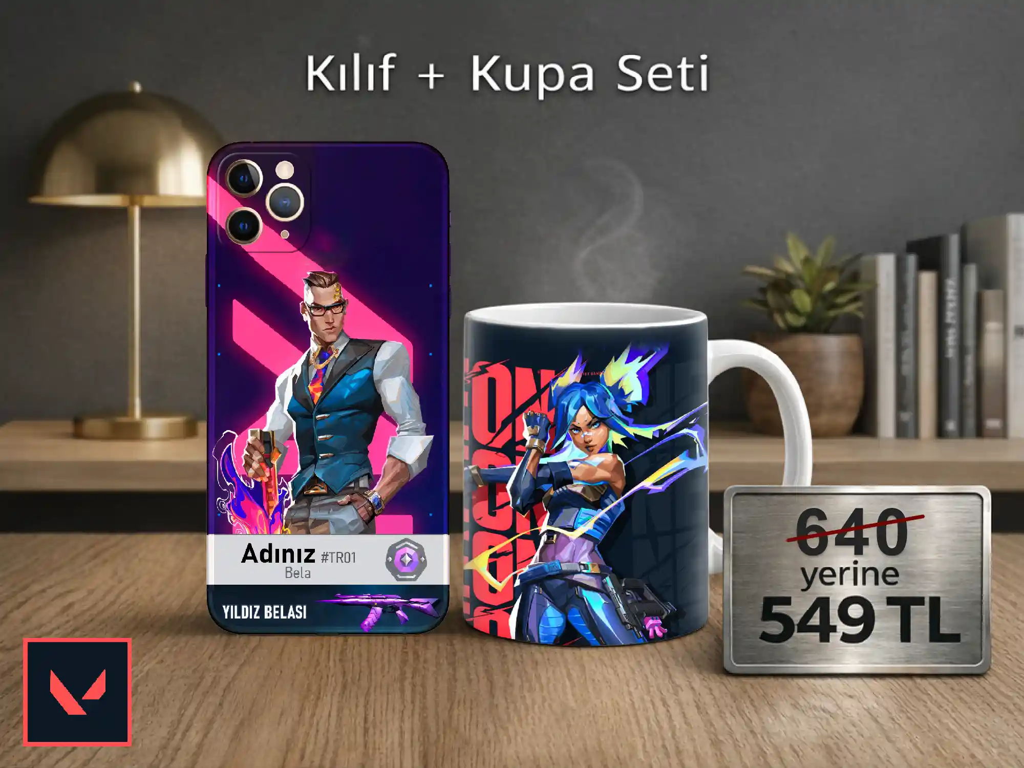 Valorant — Kılıf + Kupa Seti