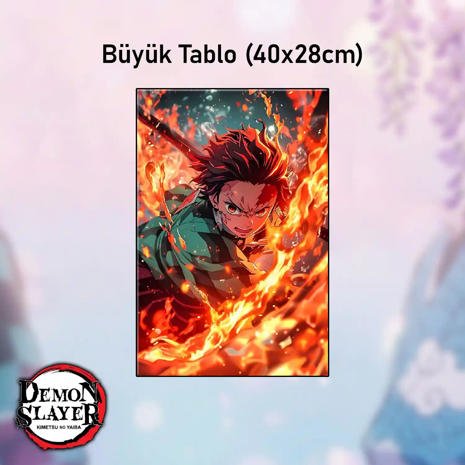 Demon Slayer Tanjiro Kamado — Baskılı BüyükTablo (40x28 cm)