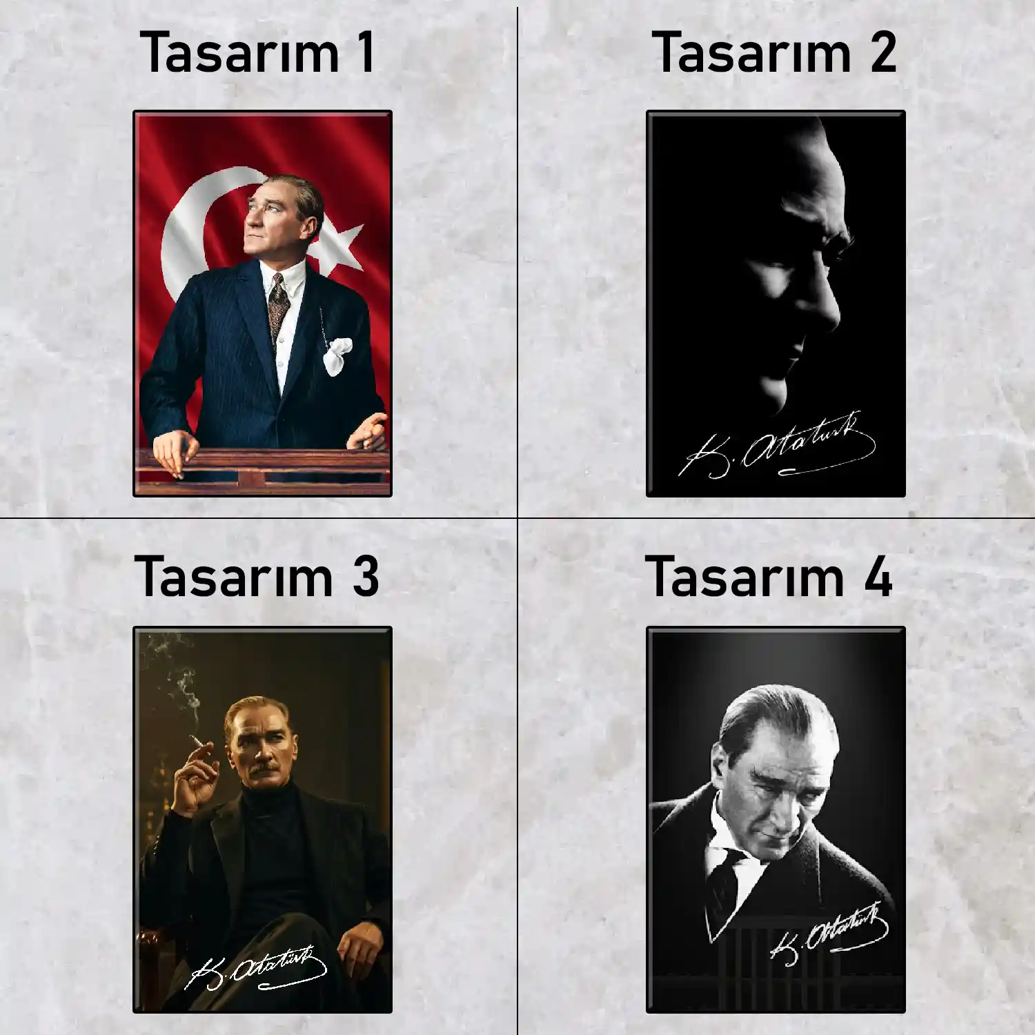 Atatürk — Baskılı BüyükTablo (40x28 cm)