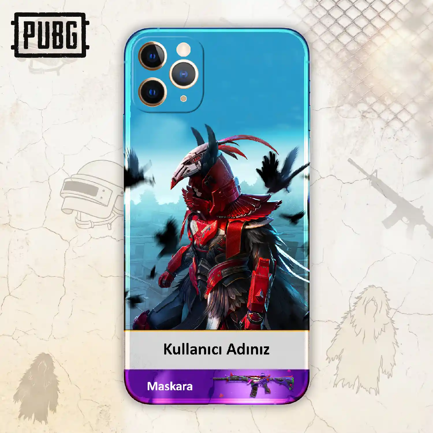 PUBG — Baskılı Telefon Kılıfı (Android / İOS uyumludur)
