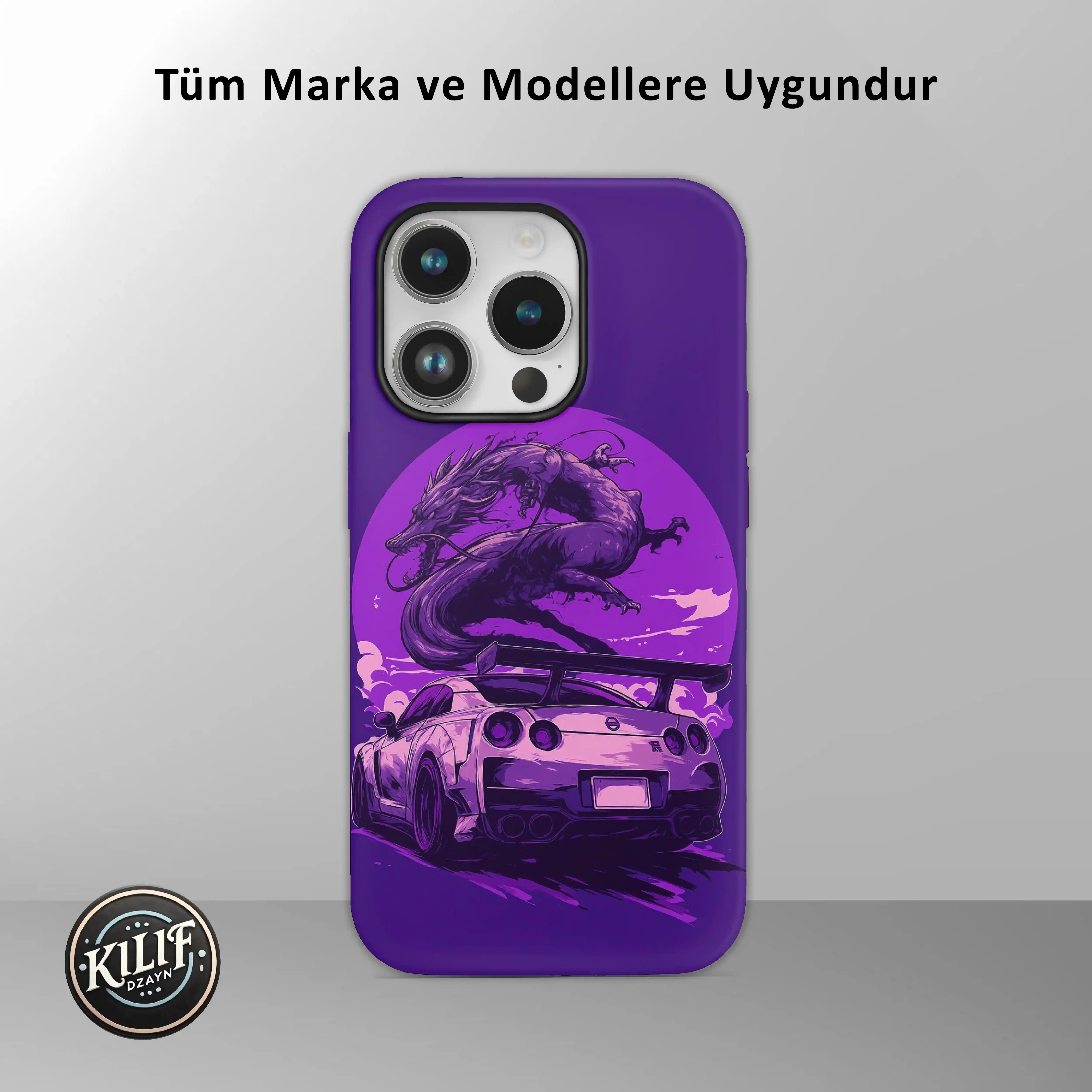Nissan GT-R Ejderha Ruhu Purple — Baskılı Telefon Kılıfı (Android / İOS uyumludur)
