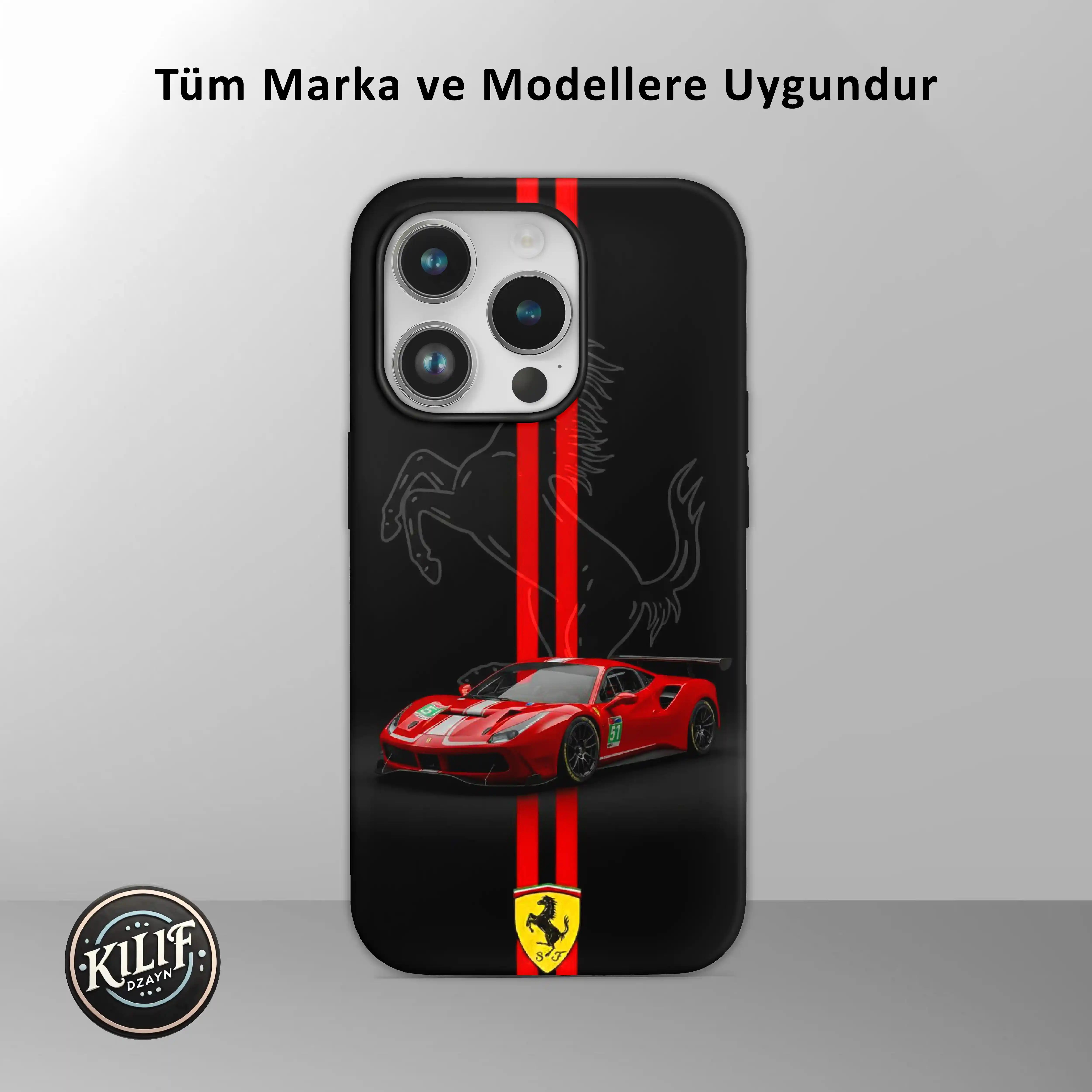 Ferrari Scuderia İkonik İtalyan — Baskılı Telefon Kılıfı (Android / İOS uyumludur)