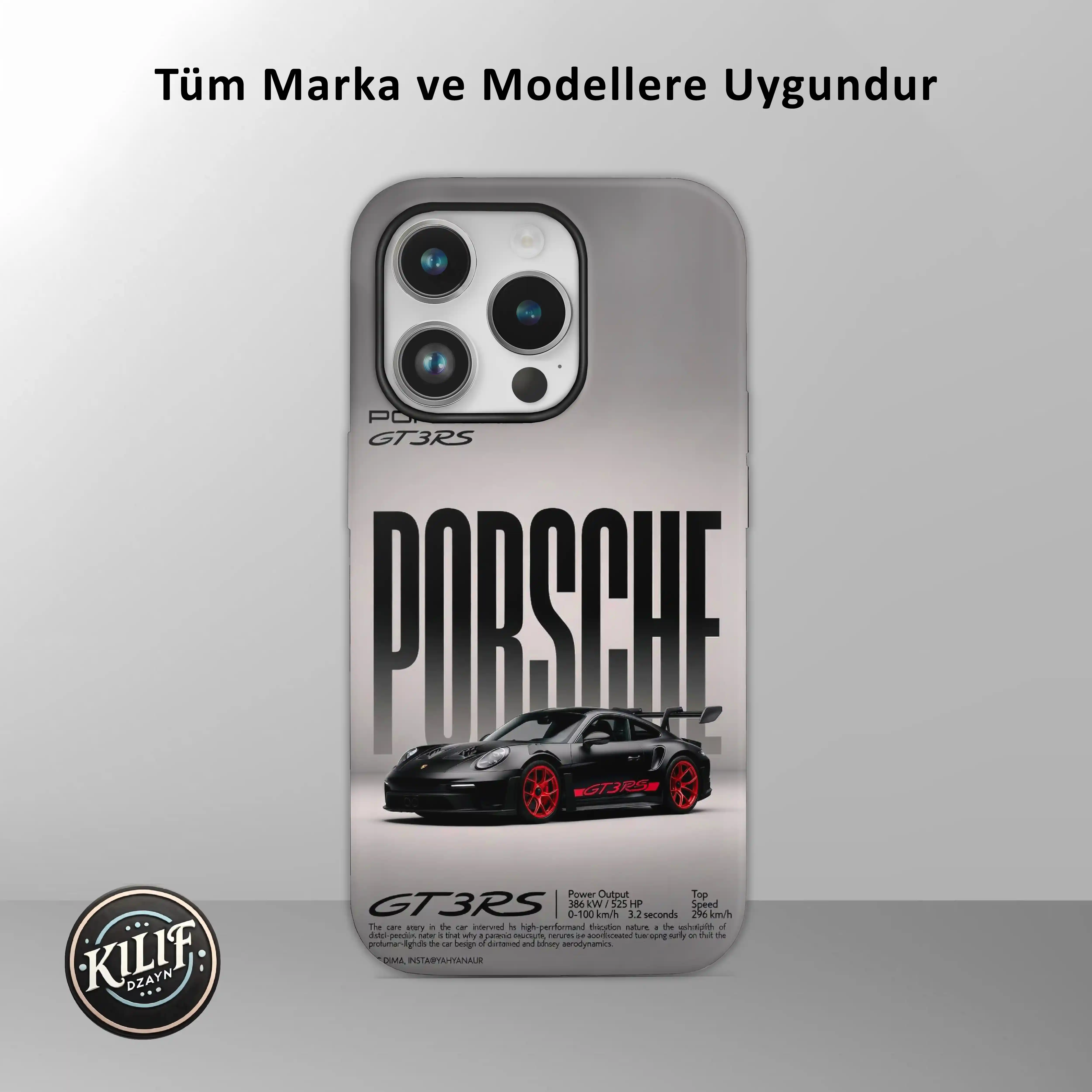 Porsche GT3 RS Dark Red Edition — Baskılı Telefon Kılıfı (Android / İOS uyumludur)