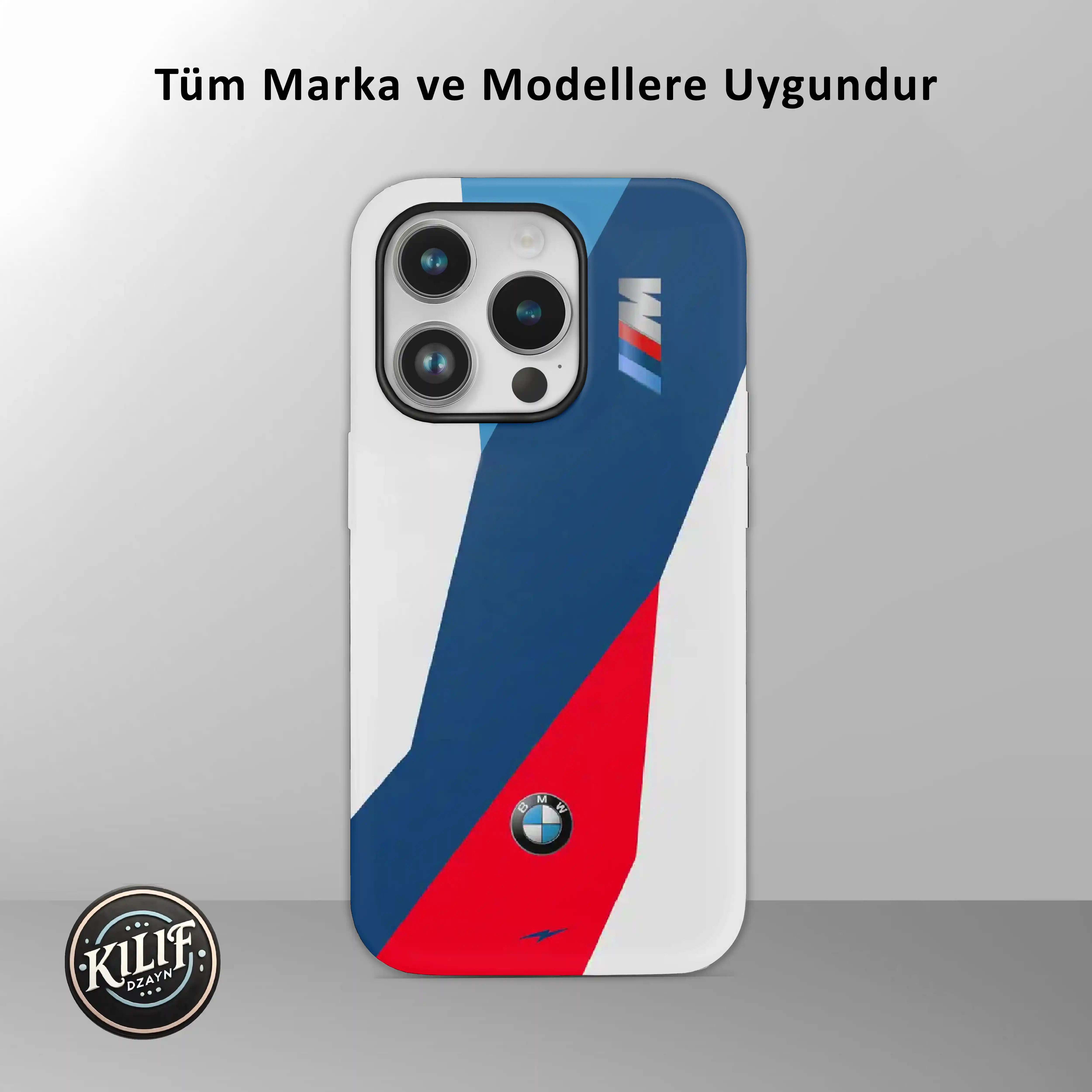 BMW M Motorsport Minimalist Çizgiler — Baskılı Telefon Kılıfı (Android / İOS uyumludur)
