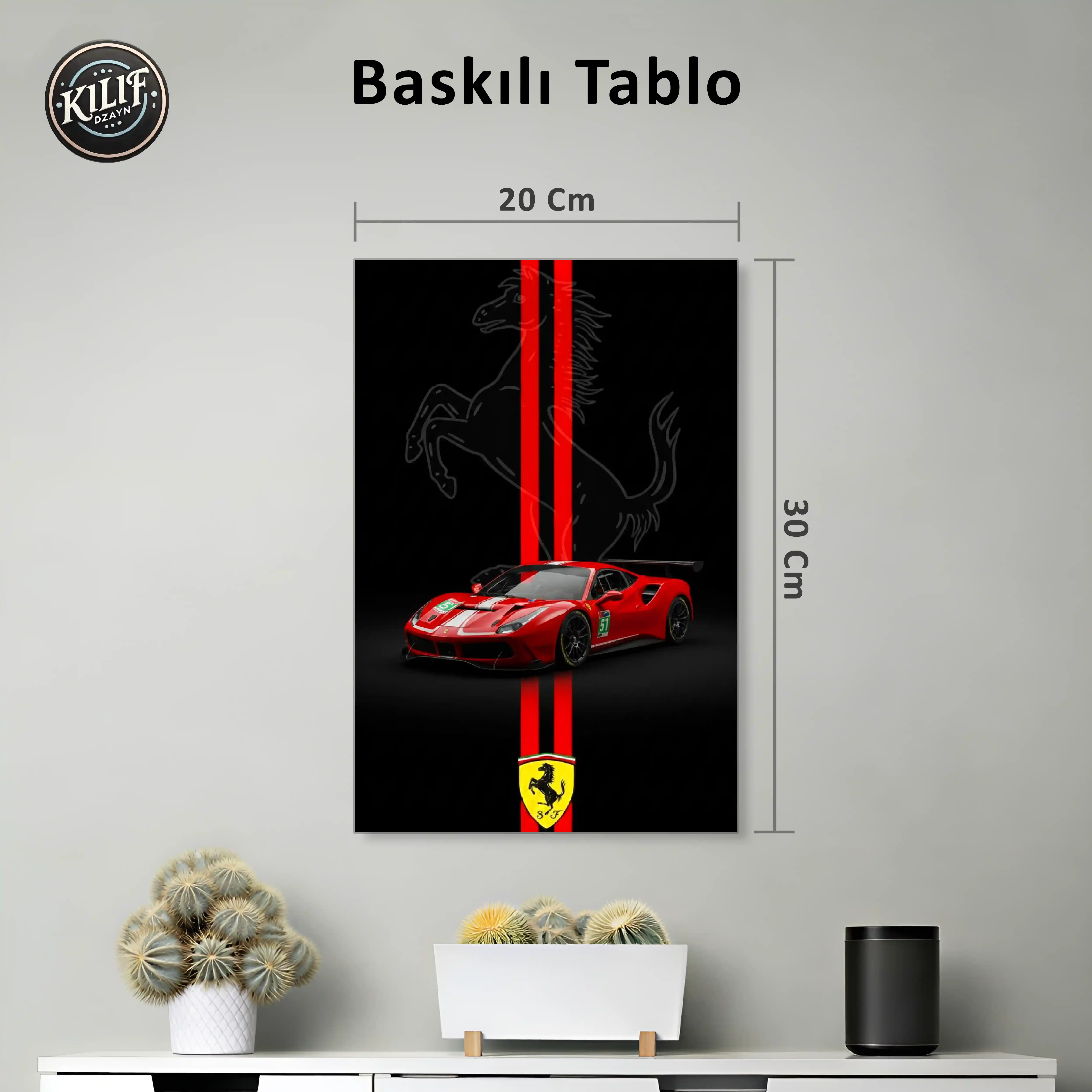 Ferrari Scuderia İkonik İtalyan — Baskılı Tablo (30x20 cm)
