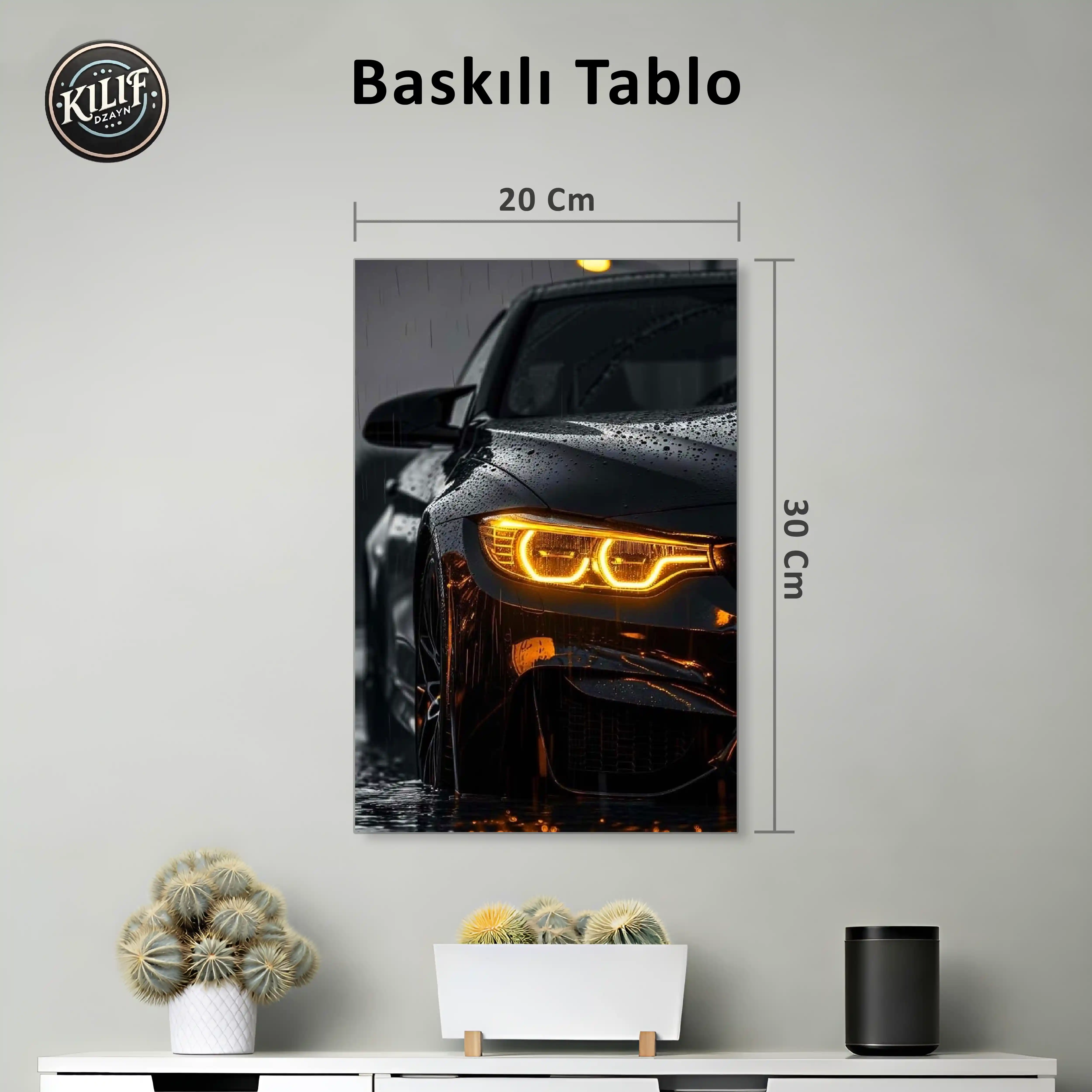 BMW Angel Eyes Yağmur Esintisi — Baskılı Tablo (30x20 cm)
