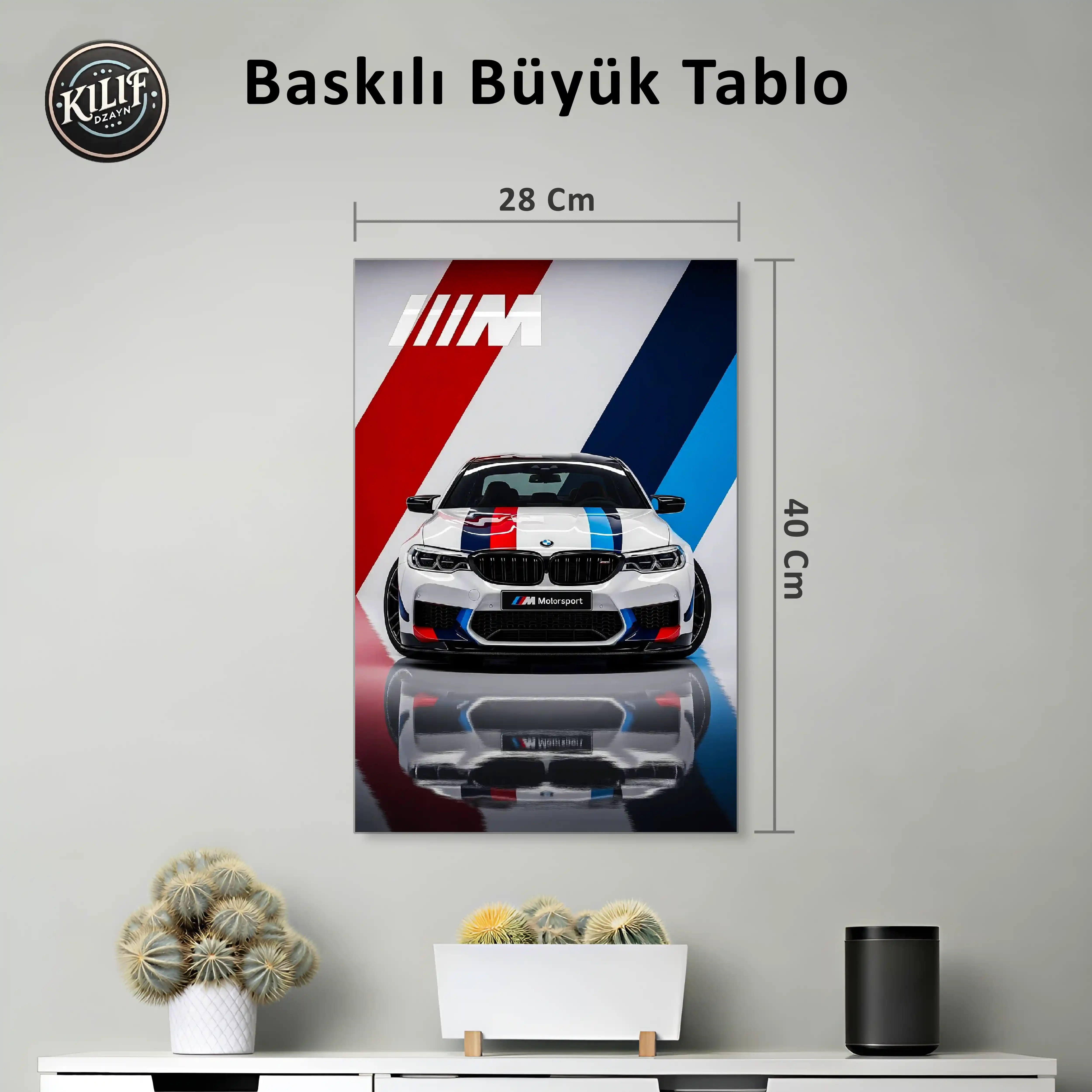 BMW M Motorsport Garaj Serisi — Baskılı Büyük Tablo (40x28 cm)